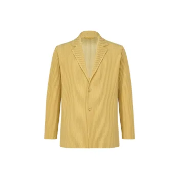 Homme Plissé Issey Miyake Jackets & Coats Men's Light Yellow