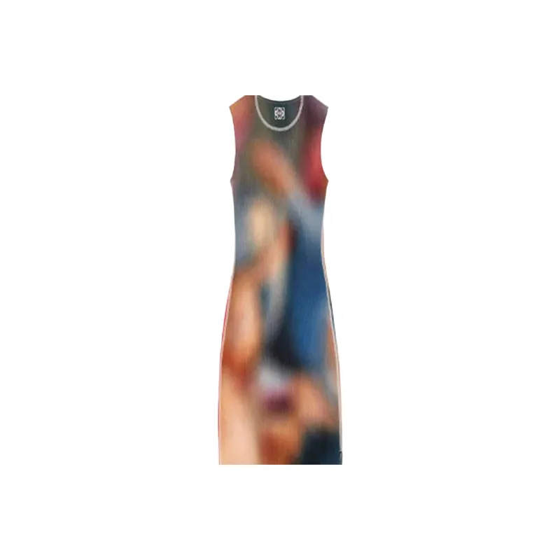 LOEWE Blur Print Tank Dress 'Multicolor'-2