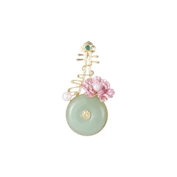 Yamaichi Maru Eco Friendly Copper Electroplated Brooches Women's