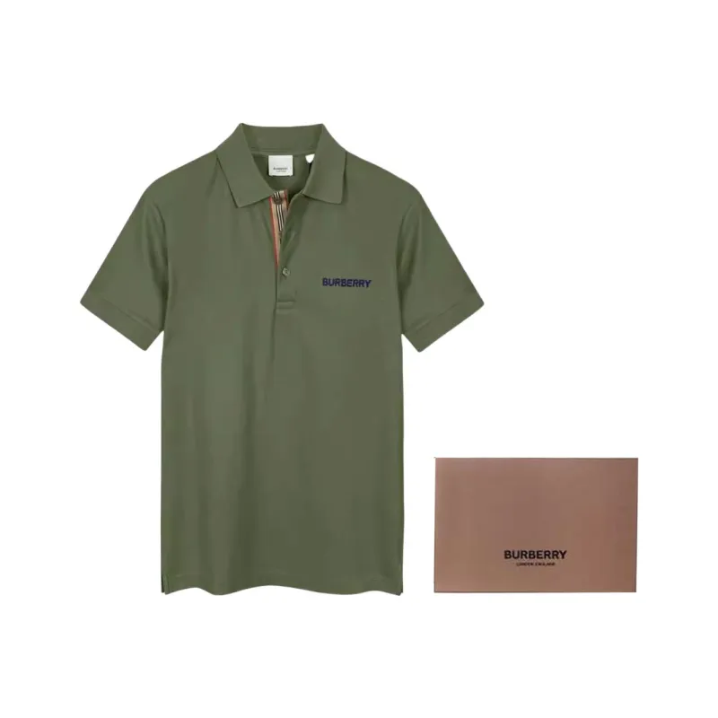 Burberry Polo Shirt Men's Green-3