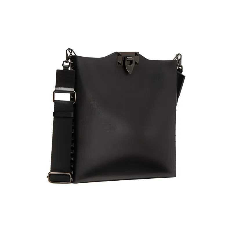 Valentino ROCKSTUD Cow Leather Crossbody Bag Unisex Black-1