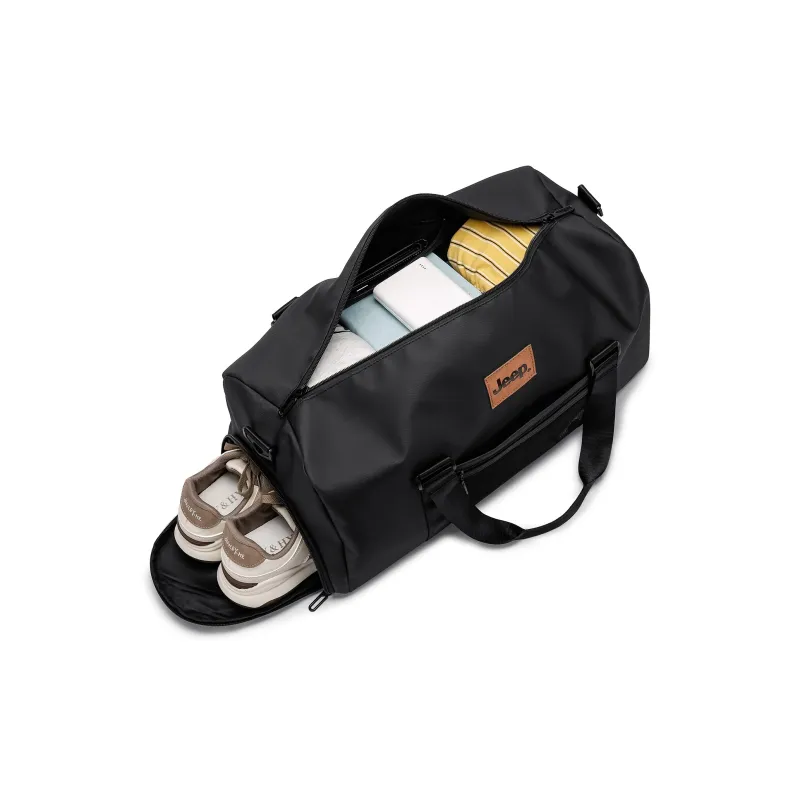 Jeep Membrana Dermalis Travel Bag Shoulder Bag Gym Bag Crossbody Bag Unisex Black/White-13