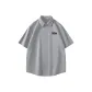 [Stain-Resistant Shirt]Light Gray (Ho Gradient Text Chest Logo)