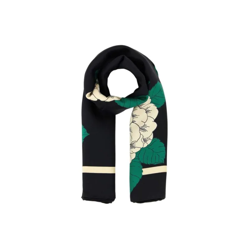 Valentino Silk Knit Scarves Unisex Black-0