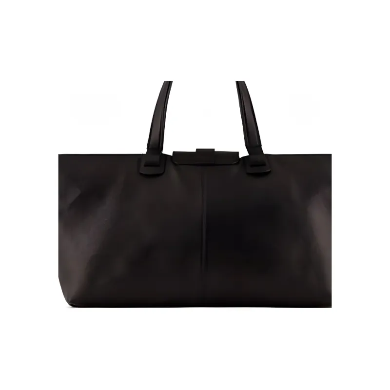 GIORGIO ARMANI Cow Leather Handbag Men's Black-3