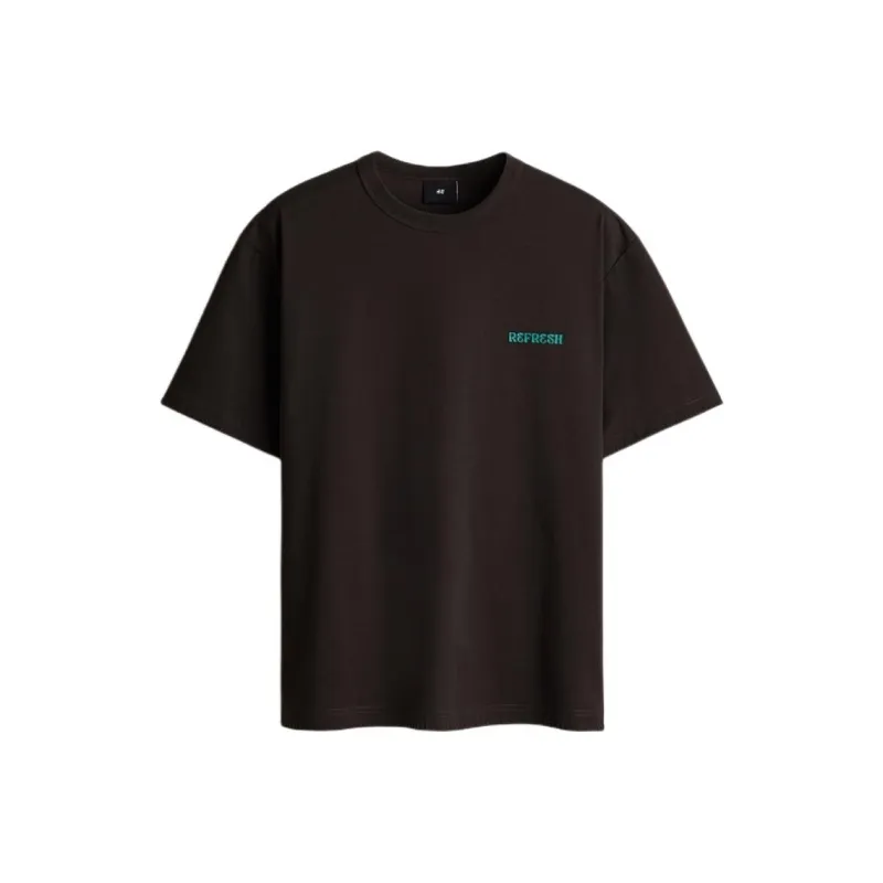 H&M T Shirts Unisex Brown-0