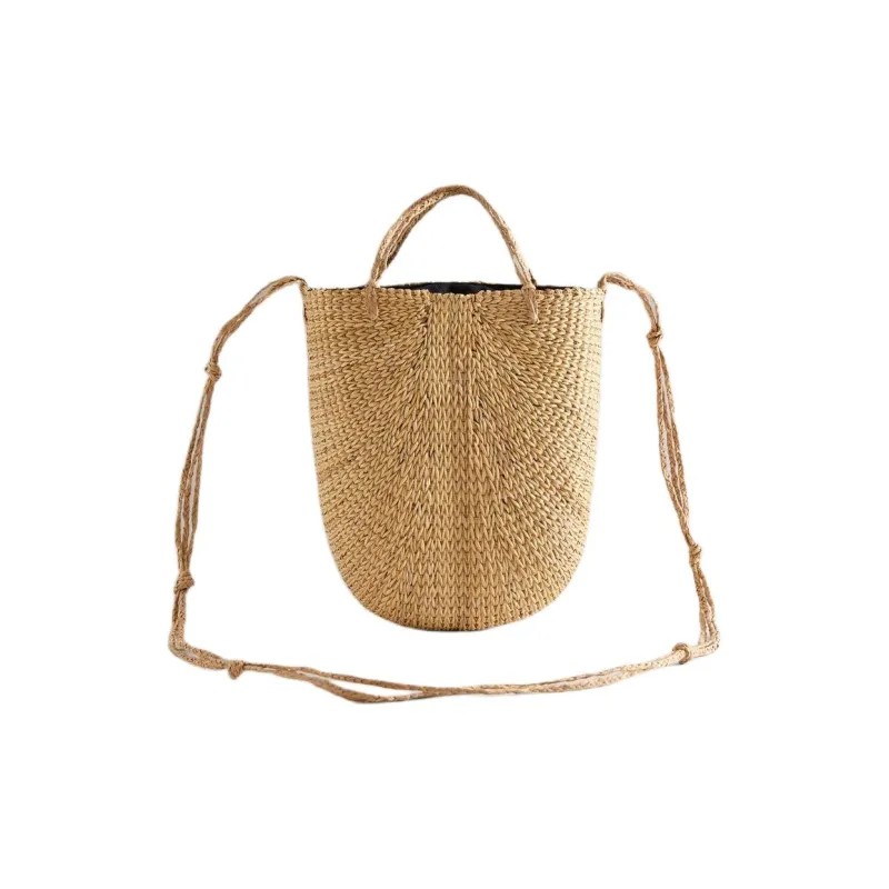 ZARA Wheat Stalk Handbag Mini Women's Light Beige-0