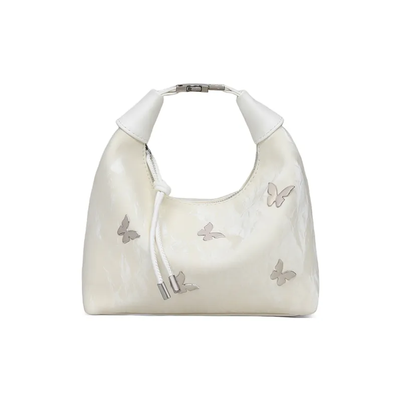 COMELY Synthetic Leather Handheld Shoulder Bag, Crossbody Bag Regular Women's Ecru-5