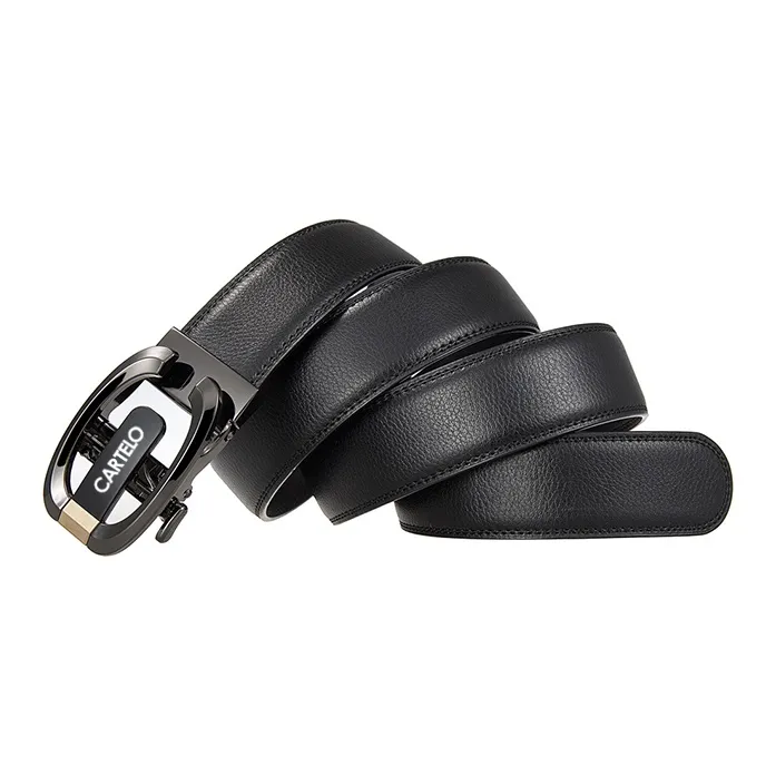 CARTELO Cow Split Leather Belts Men's Width 3.5CM-2