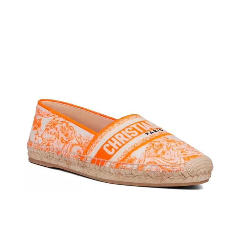 DIOR Granville Casual Single Shoes Women's Bright Orange-2