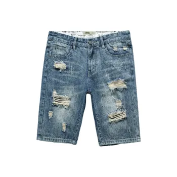 Jeep Fashion Sports Collection Denim Shorts Unisex Blue