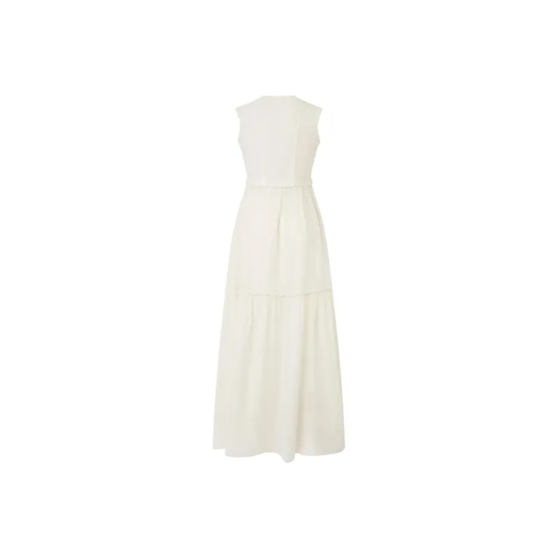 PINKO Sleeveless Dress Women's White-1