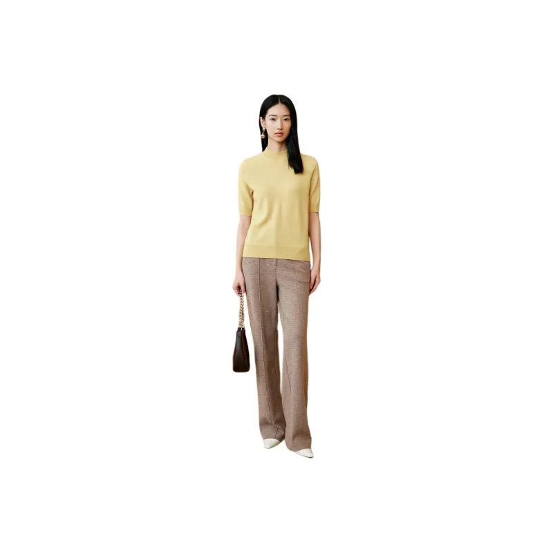 INSUN Cashmere Sweaters Women's Light Yellow-1