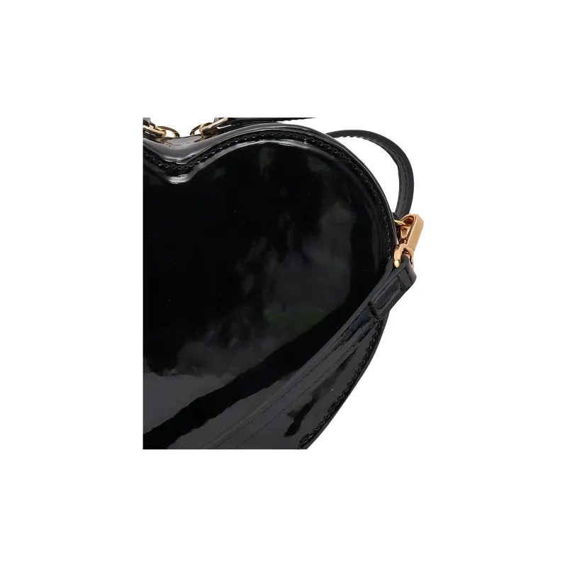 VERSACE La Medusa Patent Leather Calfskin Shoulder Bag Crossbody Bag Regular Kids' Black-4