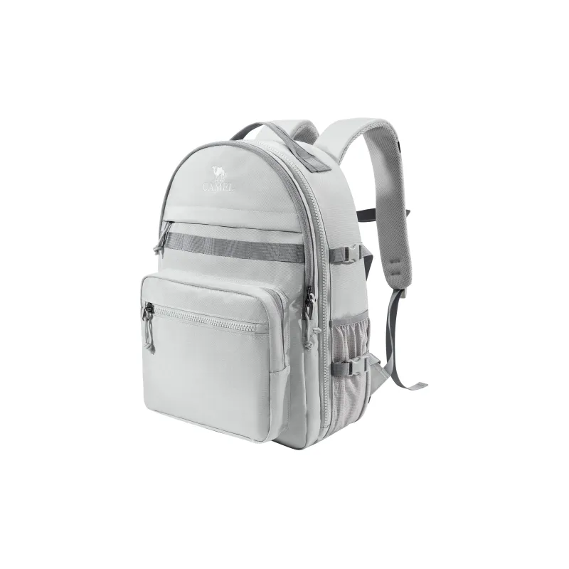 CAMEL Polyester Backpack Unisex Natural Gray/Night Black-1