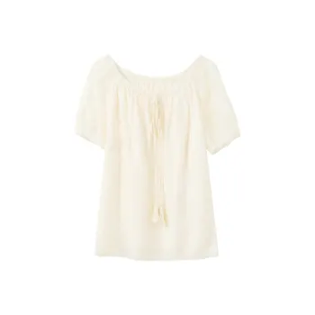 3COLOUR Chiffon Shirts Women's Ecru Floral
