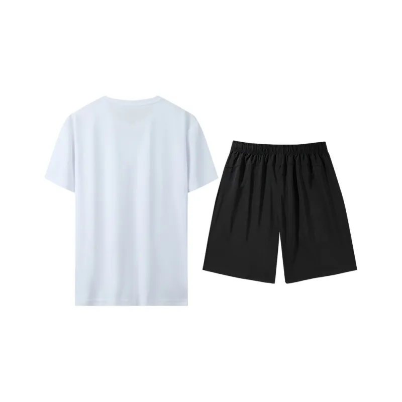 PEAK Sports Life Collection Casual Sportswear Unisex Two Piece Set White Black-1