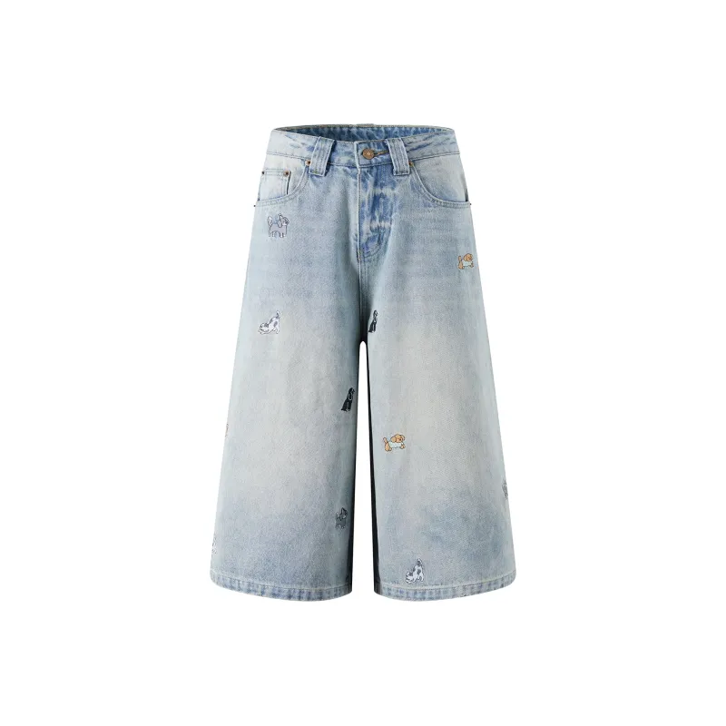 CHANT'2nd Denim Shorts Unisex-0