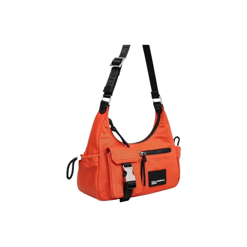 KARL LAGERFELD Recycled Polyamide Shoulder Bag Women's Orange-1