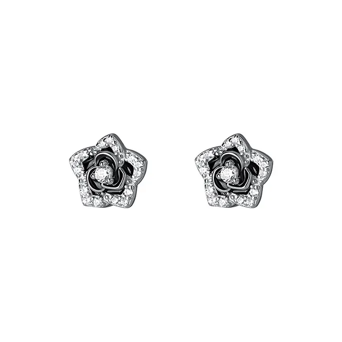 CENTURY&KINDLE S925 Silver Stud Earrings Women's-0
