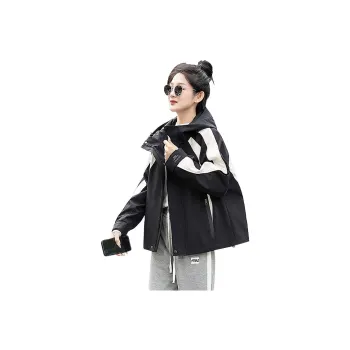Cypress House Jackets & Coats Women's Black & Beige