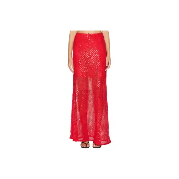 SABINA MUSAYEV Casual Long Skirt Women's Red