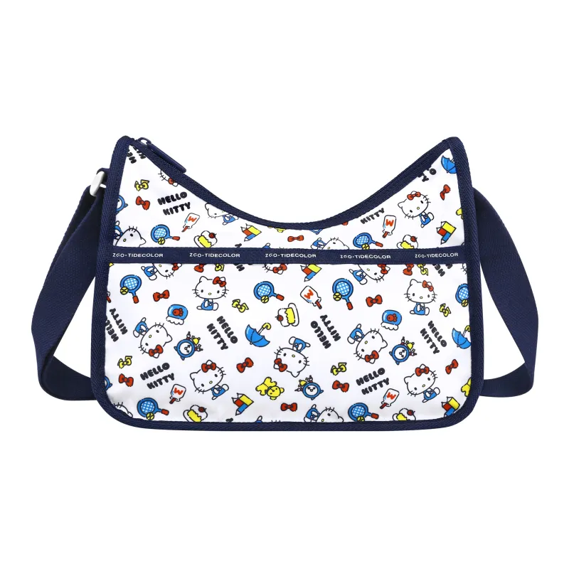 Zgo Hello Kitty Polyester Shoulder Bag Women's White Blue-0