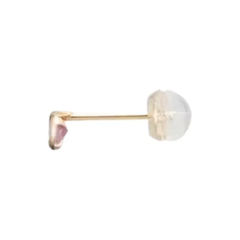 Canal 4℃ 10K Gold Stud Earrings Unisex Pink-1