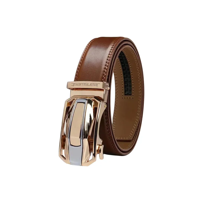 JEANSWEST Cow Split Leather Belts Men's 3.5cm-0