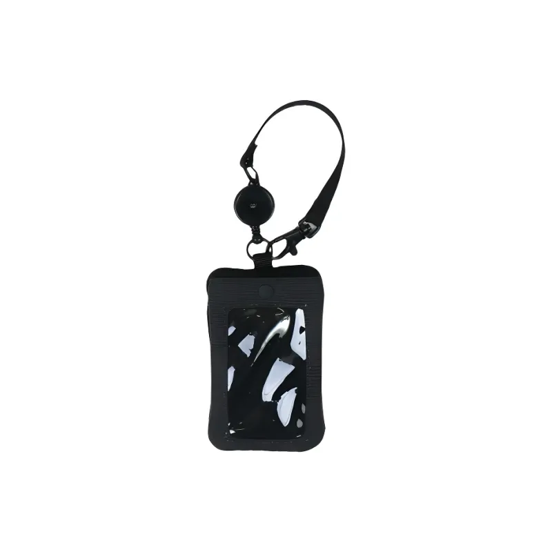 CHUMS Cotton Card Holder, Coin Purse Unisex Black & Dark Gray-2