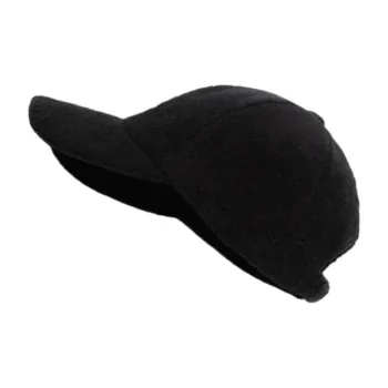 CHANEL Cotton Fabric Baseball Caps Women's Black