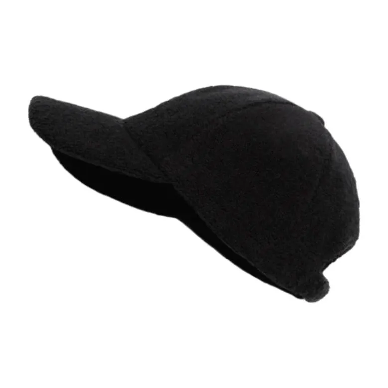 CHANEL Cotton Fabric Baseball Caps Women's Black-0