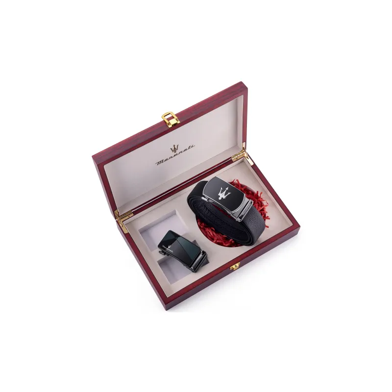 Maserati Cow Leather Belts Men's 3.5cm-9