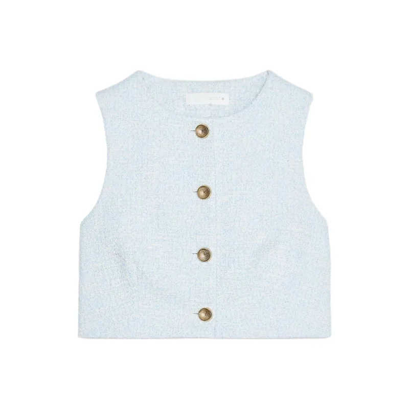 ZARA Tank Tops Women's Nude/Blue-0