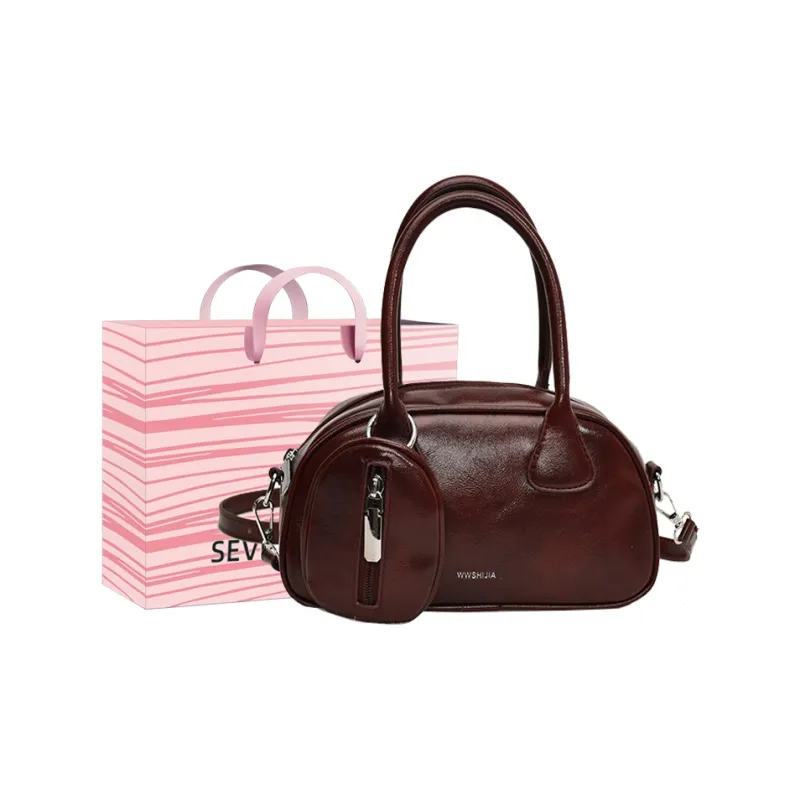 SEVENMOONS PU Shoulder Bag, Crossbody Bag, Handbag Regular Women's Black/Burgundy/Coffee/Brown-3