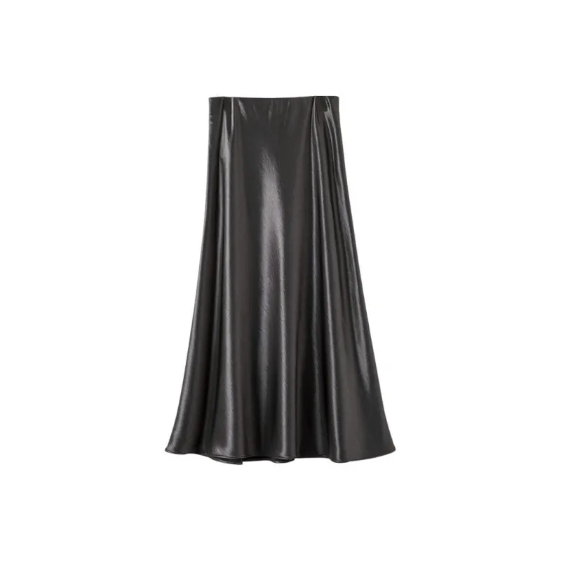 Late White Casual Long Skirt Women's-12