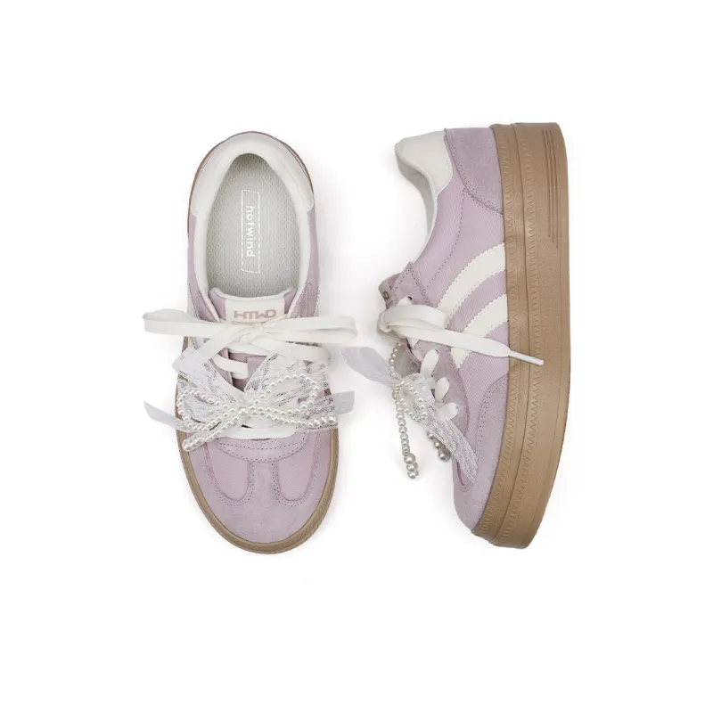 Hotwind Virtue Collection Ballet Style German Army Trainers Low Top Skateboard Shoes Women's-7