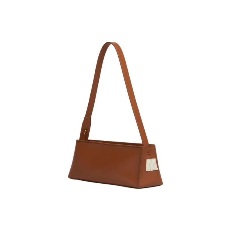 MARNI Calfskin Baguette Bag Handbag Women's Brown-2