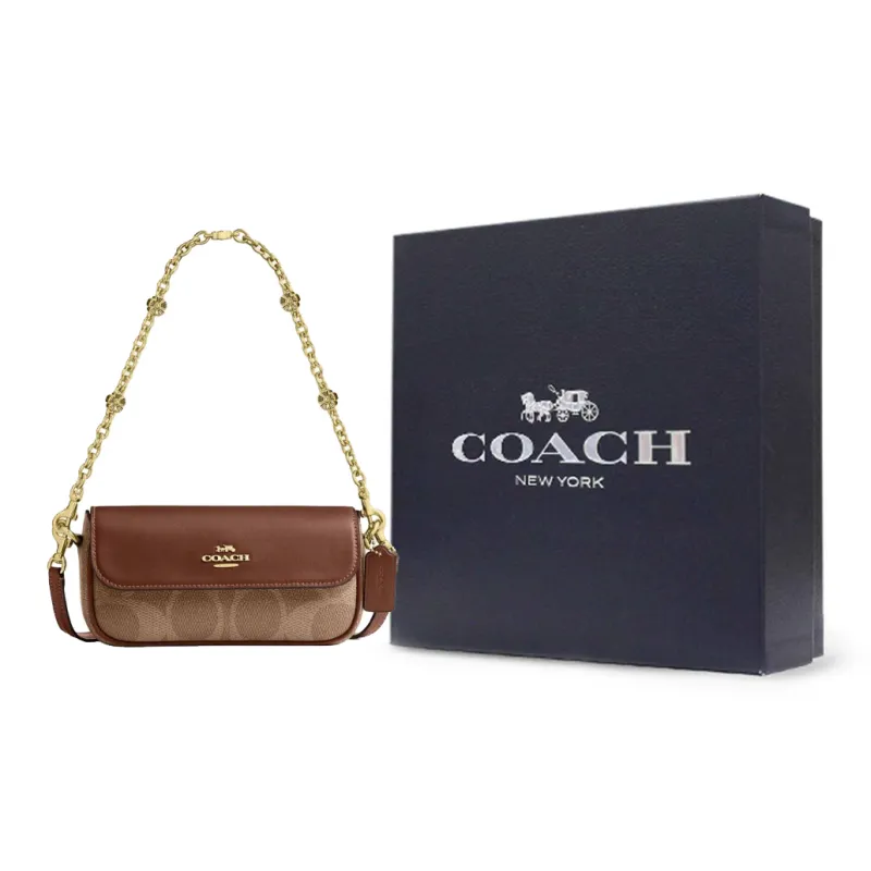 COACH Hailey Leather Shoulder Bag, Crossbody Bag Tubas Women's Brown-8