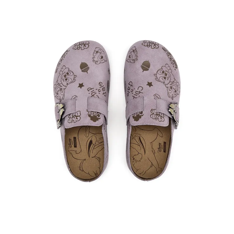Disney x Hotwind Qiqi Didi Series Rubber Sole Abrasion Resistant Slip Resistant Closed Toe Slippers Women's-7