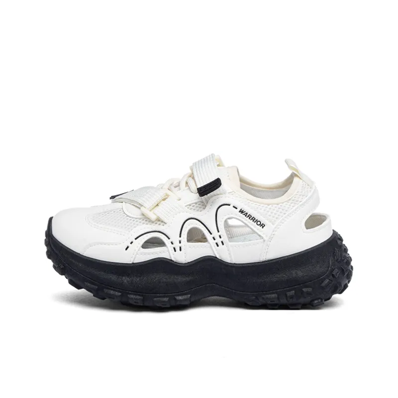 Warrior Slip Resistant Odor Resistant Abrasion Resistant River Trekking Shoes Women's Beige Black-0