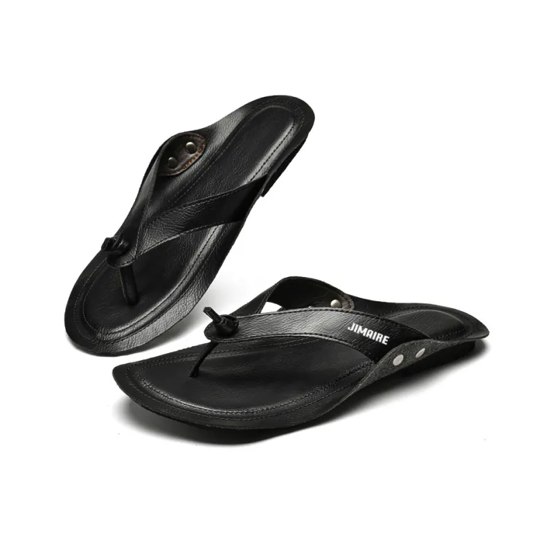 King Jinmai Rubber Sole Stitching Flip Flops Men's-3