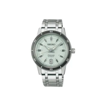 SEIKO Presage Navigation Automatic Mechanical Movement Stainless Steel Strap Watch 46.2mm Men's Watches Green Dial