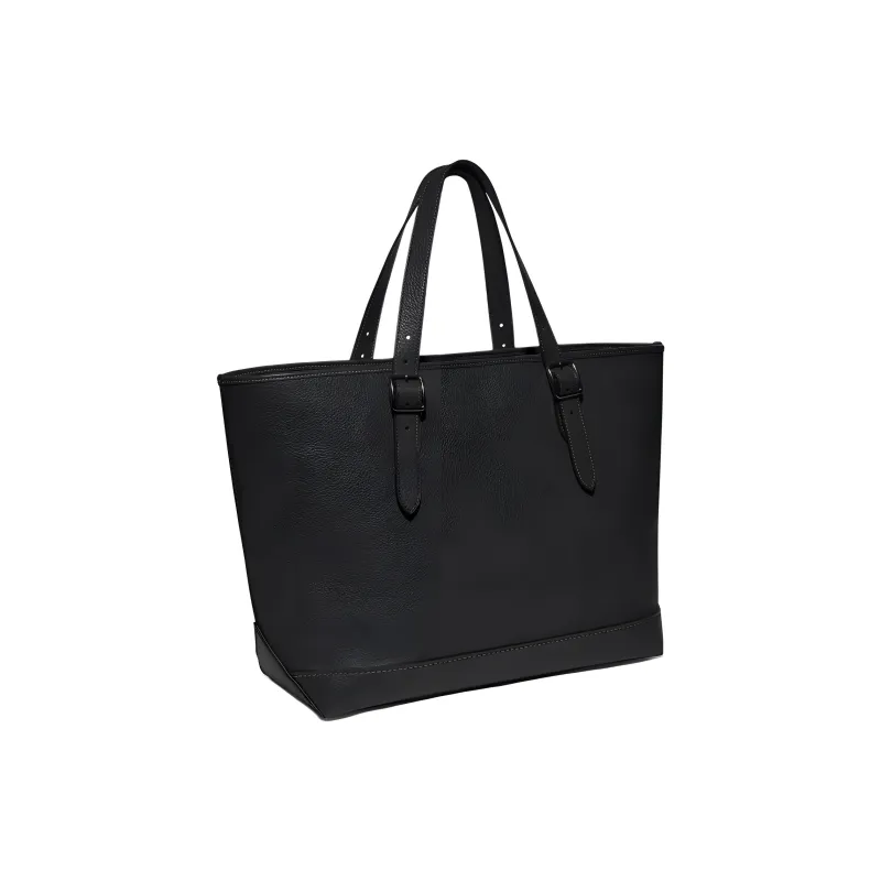 COACH Carriage Leather Shoulder Bag Crossbody Bag Handbag Large Size Women's Black-2