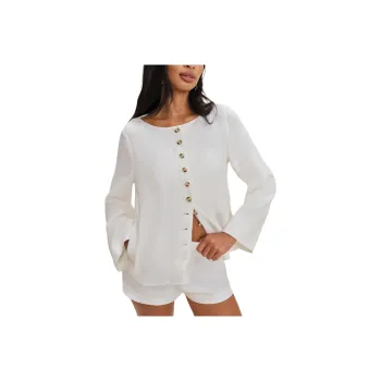 REFORMATION Lucia Linen Jacket Jackets & Coats Women's