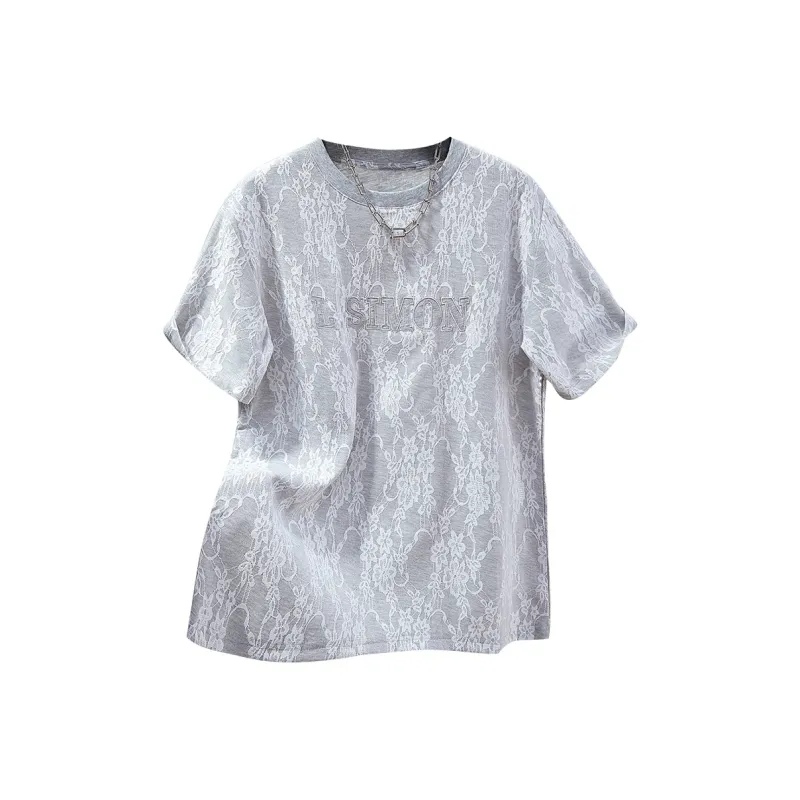 TOUCH T Shirts Women's Gray White-0