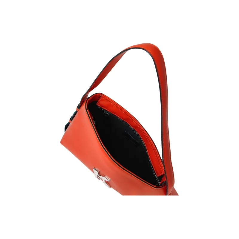 KARL LAGERFELD Recycled Polyurethane Shoulder Bag Women's Carrot Orange-3