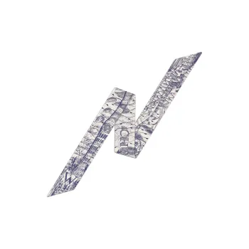 DIOR Mulberry Silk Scarves Unisex Blue