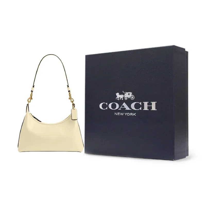 COACH Juliet Leather Crossbody Bag, Shoulder Bag Medium Size Women's Light Yellow-5