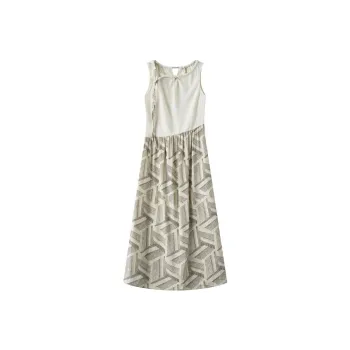 SHUXI Sleeveless Dresses Women's Soft Focus Pixel
